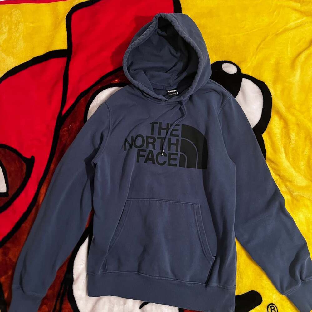 The North Face Men's Blue Hoodie Half Dome Logo Pullover Sweatshirt